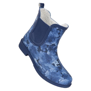 Mountain Warehouse Womens/Ladies Floral Rubber Wellington Boots (Dark Blue)