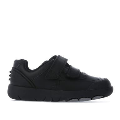 Clarks zwarte leren Rex Place schoenen voor babyjongens