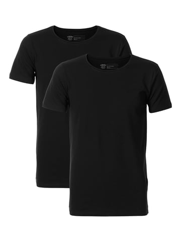 Petrol Industries - Heren 2-pack Basic T-shirts Ronde Hals - Zwart