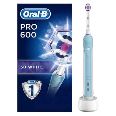 Oral-B Pro 600 3D White Electric Rechargeable Toothbrush