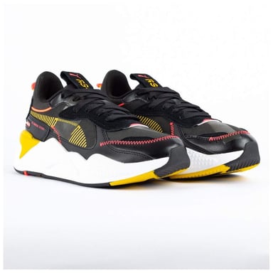 Puma RS-X Proto Black Sulphur Low Lace Up Womens Running Trainers 369912 03