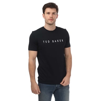 Heren Ted Baker Broni Branded T-shirt in Navy