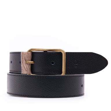 Womens Black Leather Belt
