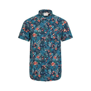 Mountain Warehouse Mens Tropical Floral Short-Sleeved Shirt (Navy)