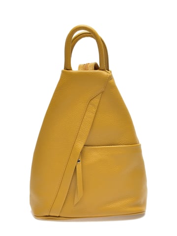 Carla Ferreri SS22 CF 1625 Mustard Leather Bag