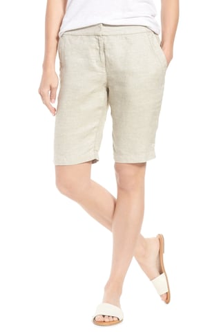 Eileen Fisher Beige Women's Size 0 Shimmer Bermuda Walking Shorts