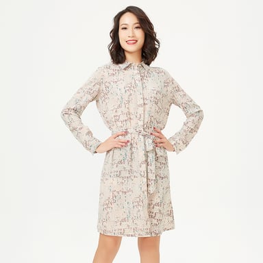Light print shirt-dress