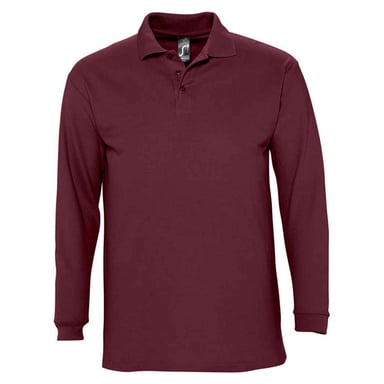 SOLS Unisex Adult Winter II Long-Sleeved Polo Shirt (Burgundy)