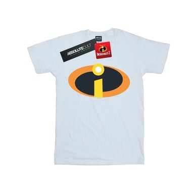 Disney Womens/Ladies The Incredibles Costume Logo Cotton Boyfriend T-Shirt (White)