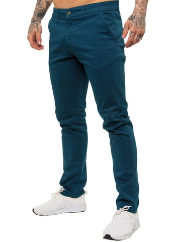 Enzo Mens Slim Fit Stretch Chinos
