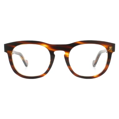 Moncler Round Havana Mens Glasses Frames