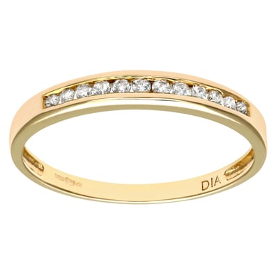 Ladies 9ct Yellow Gold 10pts Diamond Eternity Ring