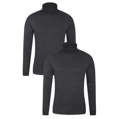 Mountain Warehouse Mens Meribel Thermal Top (Pack of 2) (Black)