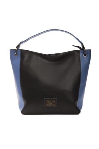 Pompei Donatella Women's Black Leather Shoulder Bag