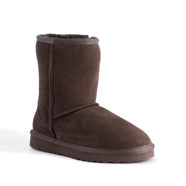 Aus Wooli "Bronte" Australia Mid Calf Zip, Chocolate