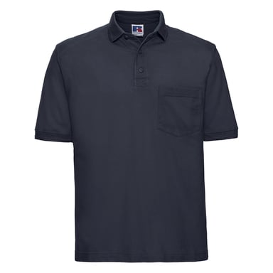 Russell Werkkleding Heren Poloshirt met korte mouwen voor zwaar gebruik (Franse marine)