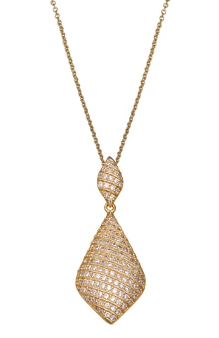 Orphelia Dames 925 Sterling Zilveren Ketting met Hanger - Goud ZH-4517-GOUD