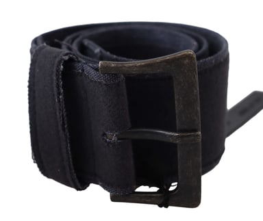 Ermanno Scervino Women's Black Leather Wide Buckle Waist Luxury Belt