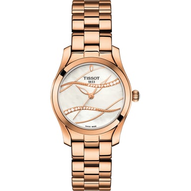 Tissot T-wave Dames Horloge Rosékleurig T1122103311100
