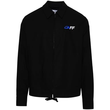 Off-White Exact Opposite Zip-Up Black Hybrid Shirt