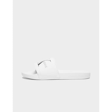 Women's Calvin Klein Monogram Sliders in White