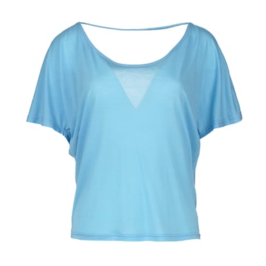 Sky Blue Drape Back Top