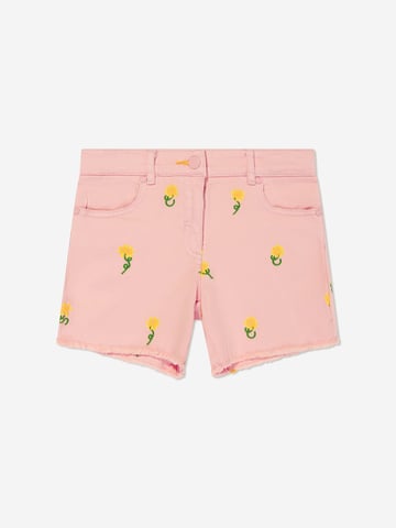 Stella McCartney Girls Embroidered Flower Shorts in Pink
