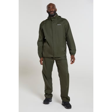 Mountain Warehouse Mens Pakka Waterproof Over Trousers (Khaki Green)