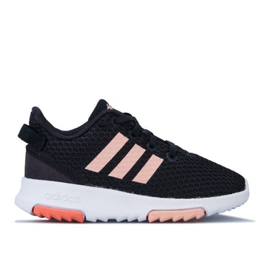 Girl's adidas Infant Racer TR Trainers in Black Pink