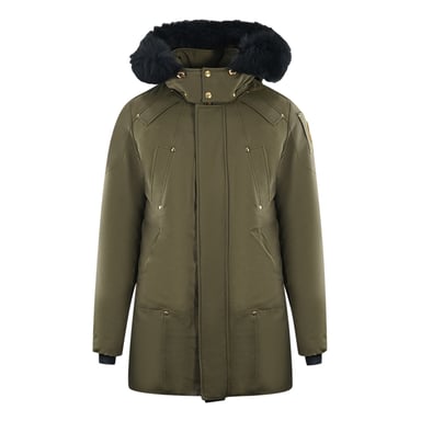 Moose Knuckles Stage Lake Black Trim Green Parka Down Jacket