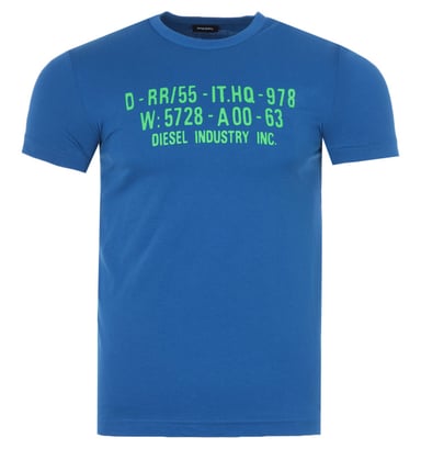 Diesel T-Diego S2 Graphic Logo T-Shirt - Blue