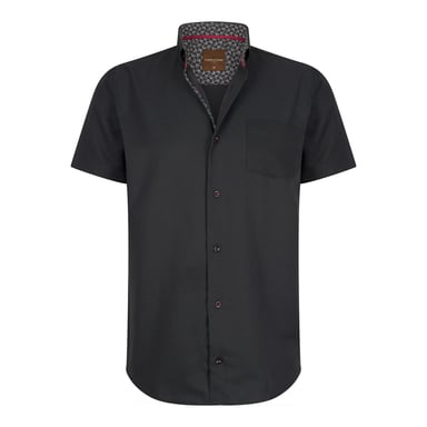 Cappuccino Italia Overhemden Korte Mouw Zwart Black
