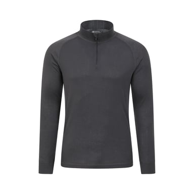 Mountain Warehouse Mens Talus Zip Neck Long-Sleeved Thermal Top (Grey)