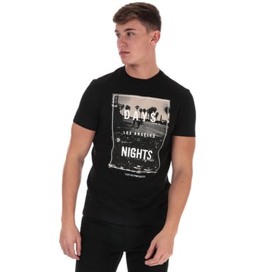 Men's Armani Graphic Logo T-Shirt in Black