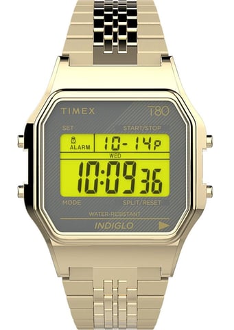 Timex T80 Unisex Goud Horloge TW2U93500