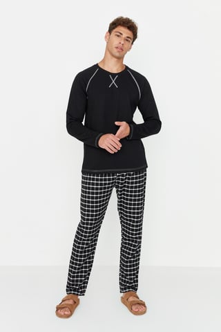 Trendyol Men's Crew neck Pajama Set