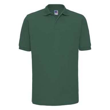 Russell Mens Ripple Collar & Cuff Short Sleeve Polo Shirt (Bottle Green)