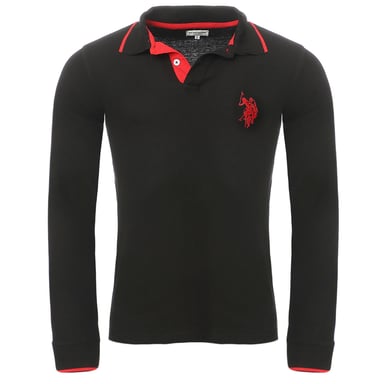 U.S. Polo Assn. LongSleeve Poloshirt in Black