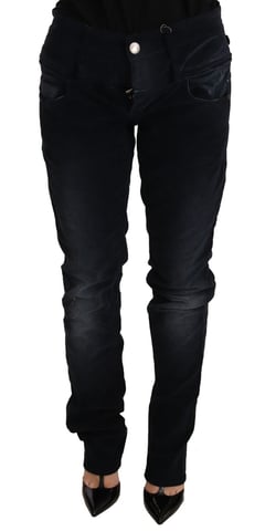 Acht Blue Washed Cotton Denim Jeans