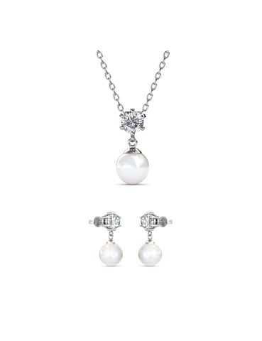 Pauline Set and Box - Silver and Crystal