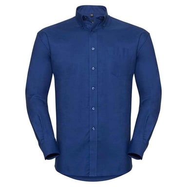 Russell Collection Mens Classic Oxford Long-Sleeved Shirt (Bright Royal)