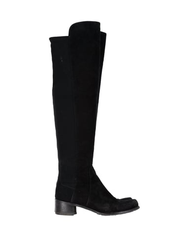 Stuart Weitzman 5050 Knälånga Stövlar i Svart Sämja