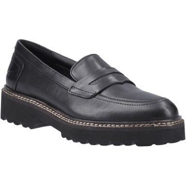 Pod Kenny Läder Dam Svarta Loafers