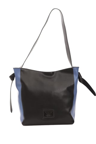 Pompei Donatella Women's Black Leather Shoulder Bag