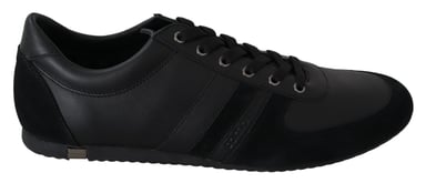 Dolce & Gabbana Men's Black Logo Leather Casual Sneakers Shoes