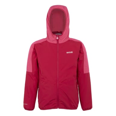 Regatta Childrens/Kids Volcanics VIII Terrain Print Reflective Jacket (Deep Pink/Hot Pink)