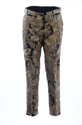 Dolce & Gabbana Women Gold Embroidred Trousers