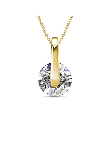 Classy Pendant - Gold and Crystal