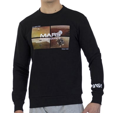 Basic långärmad sweatshirt med rund halsringning MARS09S för män
