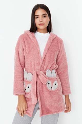 Trendyol Women's V Neck Short Dressing Gowns